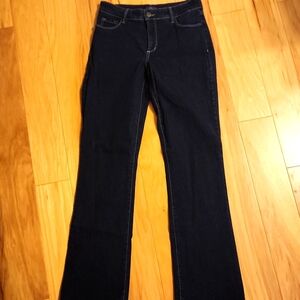 NYDJ Dark Wash Bootcut Jeans Made In USA Lift Tuck Technology Womens Size 8